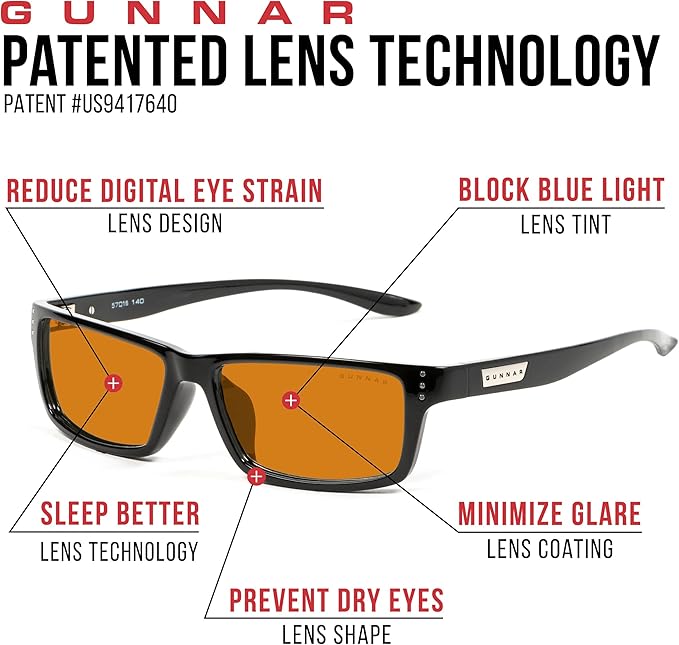 GUNNAR - Premium Gaming and Computer Glasses - Blocks Blue Light - Riot