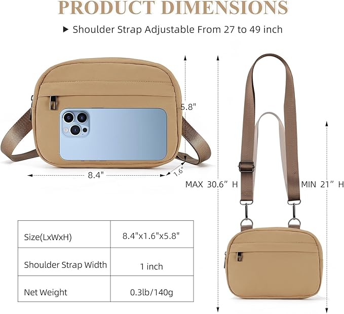 MAXTOP Small Crossbody Bags for Women Belt Bag Fanny Pack with Adjustable Strap