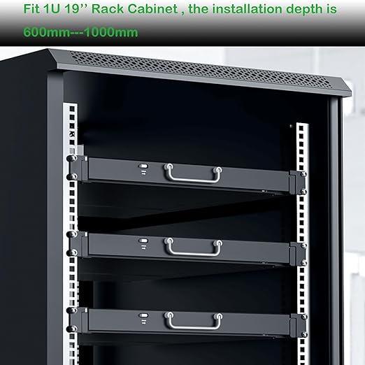 MT-VIKI® Rack Mount KVM HDMI with 17.3'' LCD Monitor, 1080P Support OSD/Hotkey, Included 8 KVM Cables+Keyboard + Touchpad, Fit 1U 19'' Rack