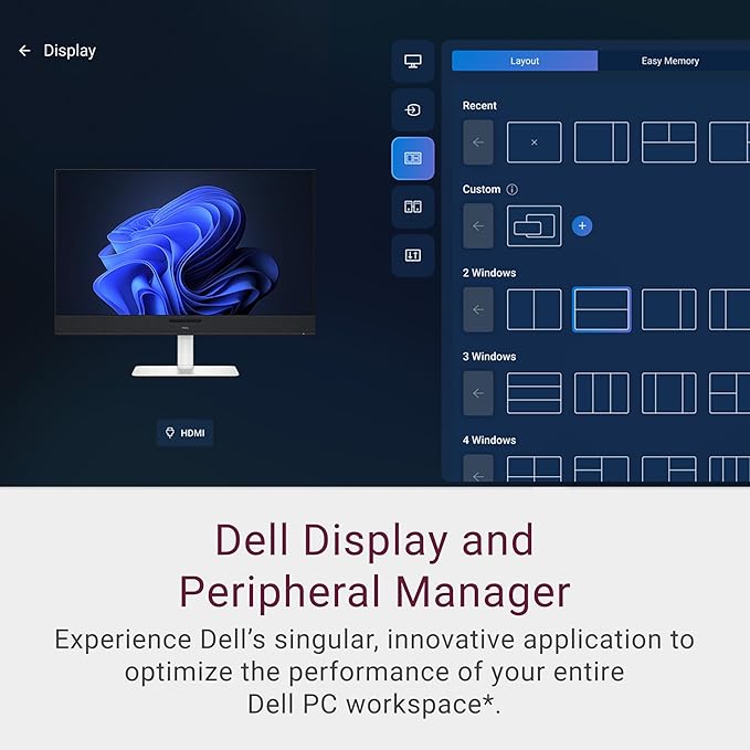 Dell 32 Plus 4K QD-OLED Monitor S3225QC - 31.6-inch (3840 x 2160) 120Hz 0.03ms Display, AI-Enhanced 3D Spatial Audio, Height/Tilt/Swivel/Slant Adjustment - Ash White