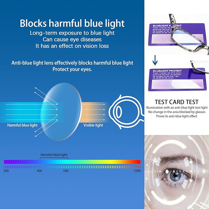 VIDEBLA 5 Pack Computer Reading Glasses Men and Women Anti Eyestrain Blue Light Blocking Glasses for Reading (5 mix-4, 1.25)
