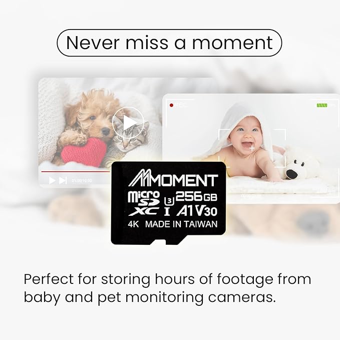 MMOMENT 256GB Micro SDXC Card, MM13 Jolly, A1, UHS-I, U3, V30, Class 10 Compatible, Read Speed Up to 100 MB/s, SWrite Speed Up to 70 MB/s, SD Adapter Included