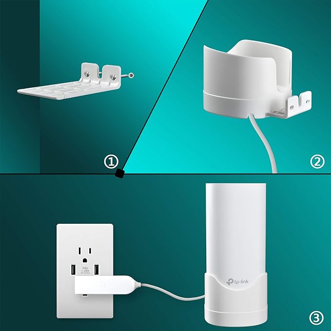 Wall Mount Bracket for Deco S4, S7, M4, P9, W2400 Mesh WiFi System（3 Pack