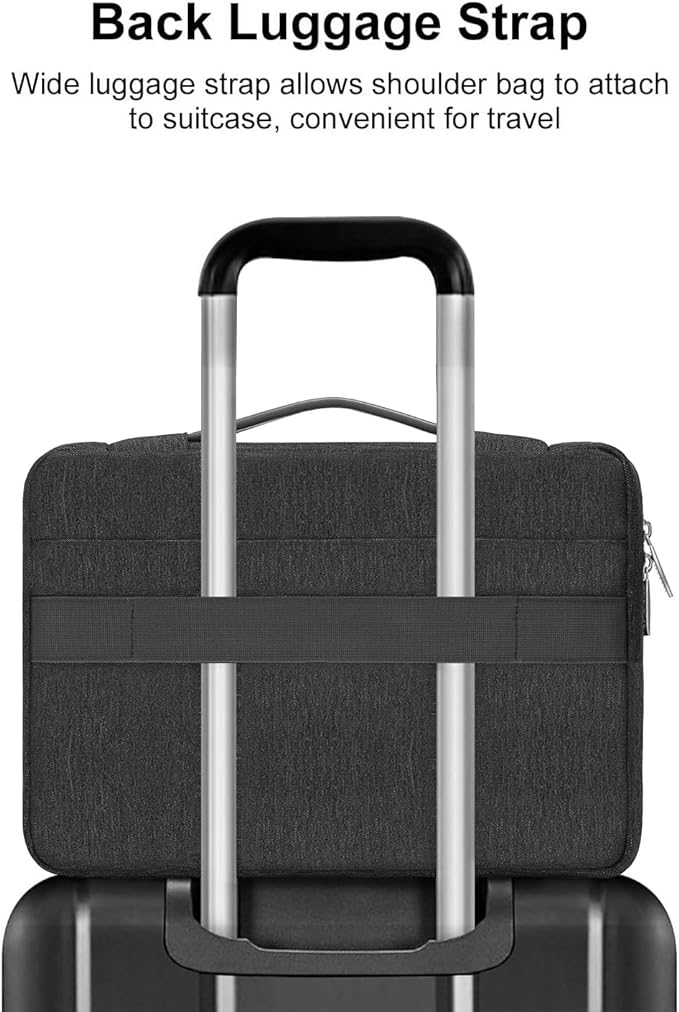 MOSISO 360 Protective Laptop Case 13.3 inch, 13-13.3 inch Laptop Sleeve Compatible with MacBook Air/Pro 13 / Pro 14, HP Dell ASUS Lenovo,Side Open Bag with 2 Raised&1 Flapover Pockets, Slate Gray