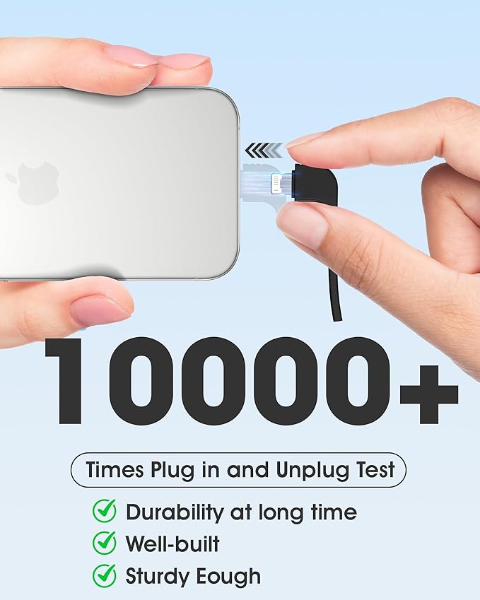 TG90° Portable Charger Power Bank,5000mAh Small Battery Pack with Built-in Foldable AC Wall Plug and Cables, Mini Battery Charger Compatible with iPhone 16 15 14 13 12 Samsung Google iPad etc