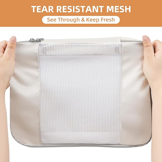 BAGAIL 6 Set/8 Set/10 Set Packing Cubes Various Sizes Packing Organizer for Travel Accessories Luggage Carry On Suitcase