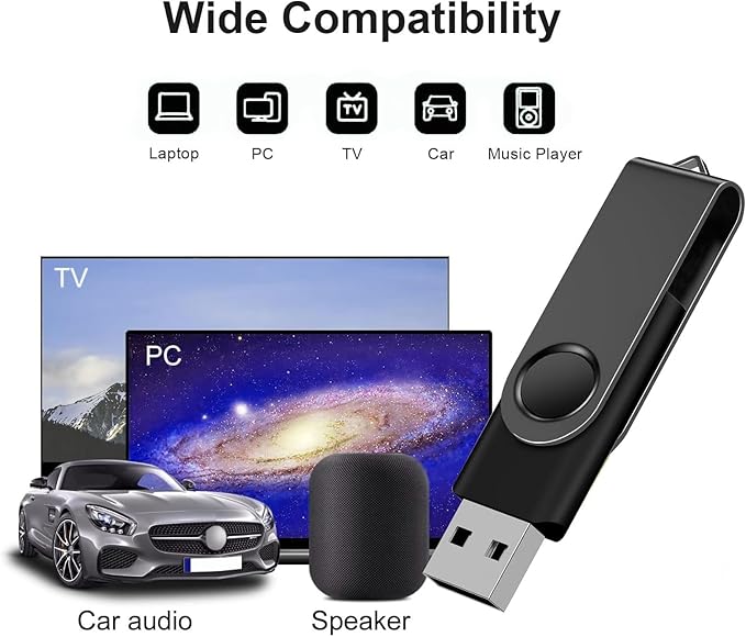 Bulk Flash Drives 8GB USB 20 Pack FEWINA USB2.0 USB Drives Pack Thumb Drive Bulk Swivel Memory Stick PenDrive for Storage and Backup Multiple Color 20PCS 8GB