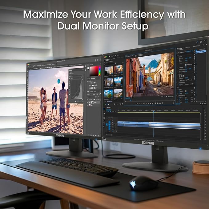 Sceptre New 24-inch Gaming Monitor 100Hz HDMI x2 Build-in Speakers 2025