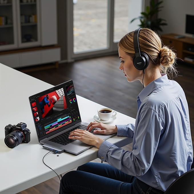 USB C Hub HDMI USB Adapter for MacBook Pro Air M3 M2 M1 2025-2018 13 14 16", MacBook Adapter Multiport 8 in 2 Mac USB C Hub with HDMI, Thunderbolt 3, 10G USB C&A Data Ports, SD TF Card Reader, Audio