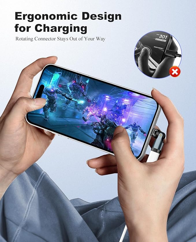 TiMOVO USB C Magnetic Adapter, (2 Pack) PD 240W Charging, Data Transfer, Right Angle C to C Adapter Extender for iPad/iPhone, Gray