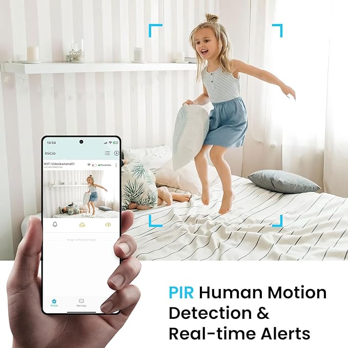 2025 Upgraded 4K Security Camera, 5GHz WiFi Indoor Camera, Home Security Camera with Night Vision, Motion Sensor, Long Battery Life, Motion Detection, Remote Viewing, Wireless Surveillance Cam