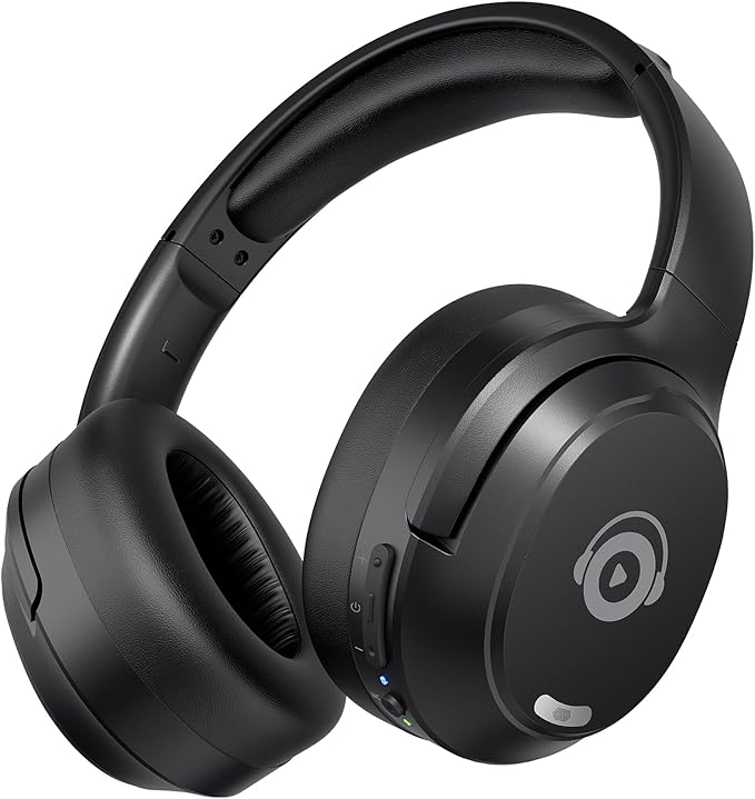 Upgrade Pro‑Level Hybrid Active Noise Cancelling Headphones with HD Sound, Wireless Bluetooth Headphones Over The Ear Unequaled Comfort, Vivid Deep Bass, for Home Office Travel Birthday Gift