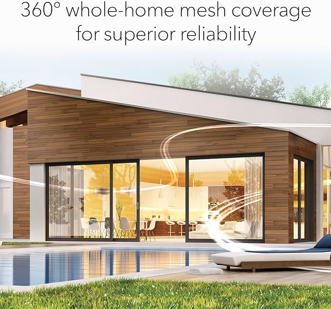 NETGEAR Orbi 770 Series Tri-Band WiFi 7 Mesh Network System (RBE773) - Router + 2 Satellite Extenders, Security Features, Up to 11Gbps, Covers up to 8,000 sq. ft., 100 Devices, 2.5 Gig Internet Port