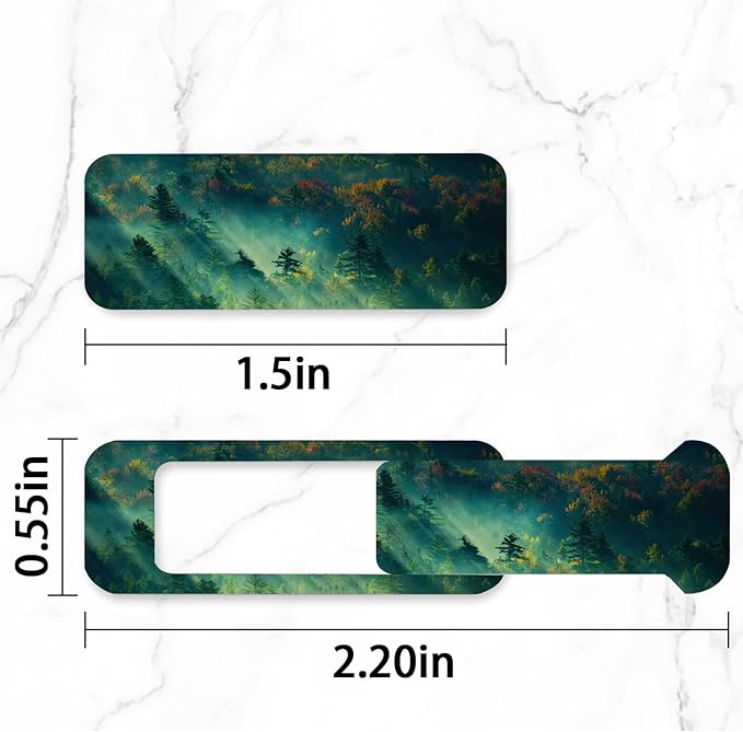 Webcam Cover, 3 Pieces, Laptop Camera Cover, Privacy Shielding Capacity is Twice as Big as The Traditional, Suitable for Computer Mobile Phones, laptops, Tablets and so on (Forest)