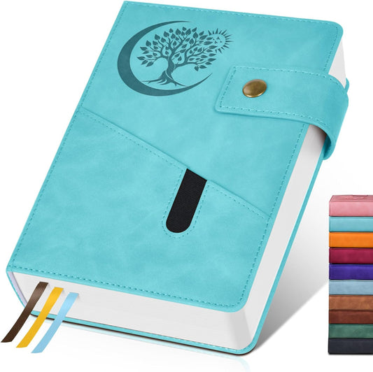 365 Page Thick Lined Journal Notebook for Men Women, B5 Large Leather Journals for Writing, Hardcover Notebooks for Work, School, Note Taking, Business, Travel Diary, College Ruled 7.6" x 10"