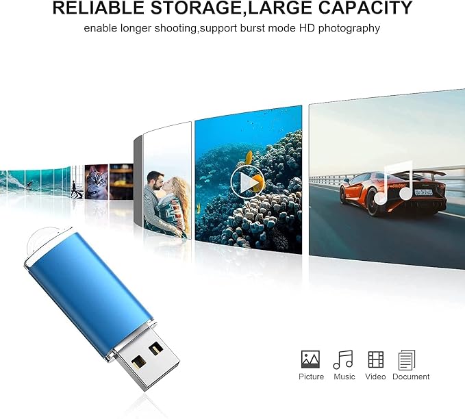 K&ZZ 16GB Flash Drive 10 Pack 16 GB USB Flash Drives Thumb Drive USB Stick 16G Memory Stick USB 2.0 Pen Drive, Multicolored