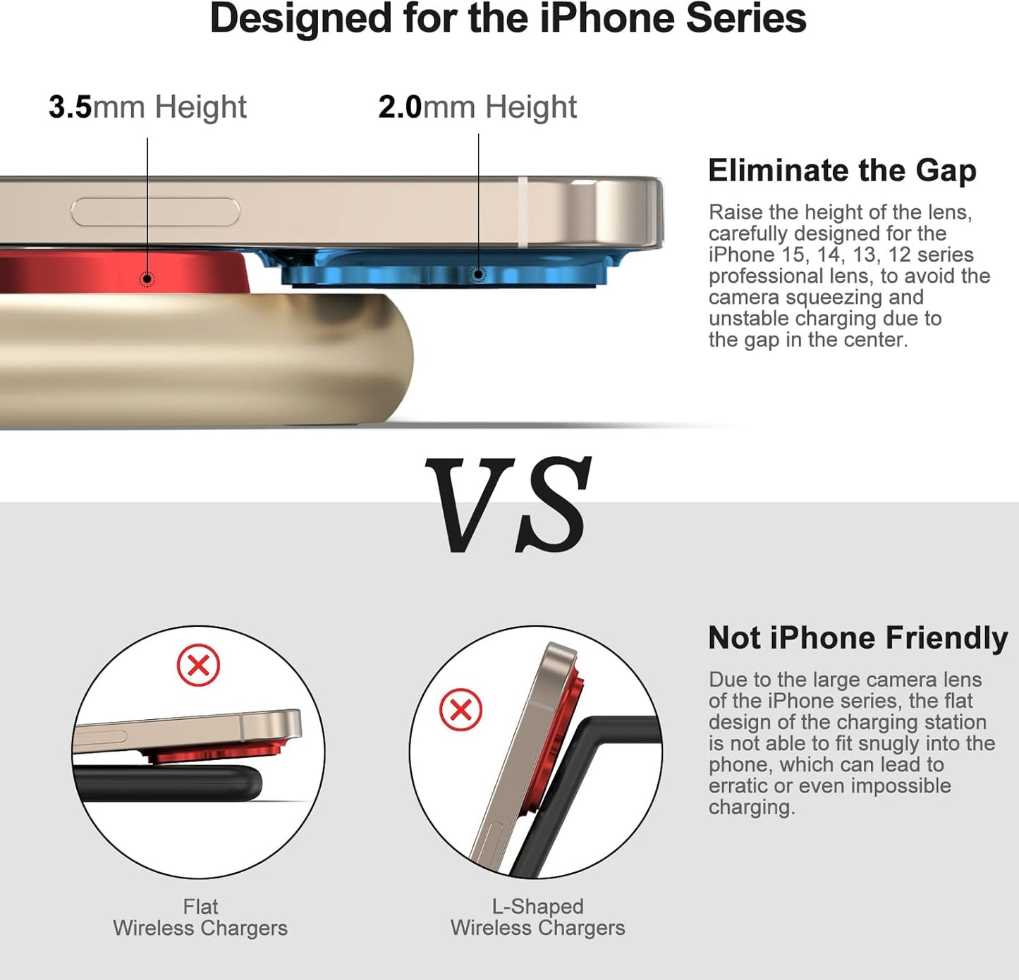 Magnetic Charging Station, 3 in 1 Faster Mag-Safe Wireless Charger Stand, Wireless Charging Pad for Apple Devices, iPhone 16/15/14/13/12 Series, iWatch Series, AirPods (Golden)