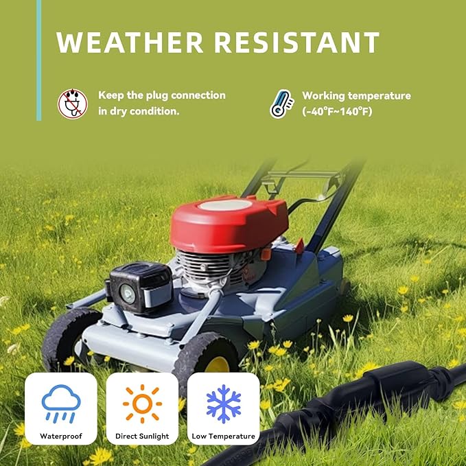 3ft Indoor Extension Cord - 12/3 SJTW Heavy Duty Extension Cable with 3 Prong Grounded Plug for Safety -15Amp 1875W Black Electric Cord for Garden, Appliances