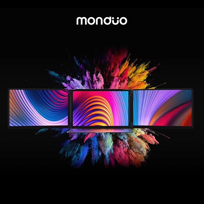 16" Pro Triple Laptop Screen Extender, Dual 16" 2k Portable Monitors, 144Hz, 100% DCI-P3, Compatible with 16" MacBook Pro M1, M2, M3, M4 & Windows Laptops, for Gaming, Creators, & Professional