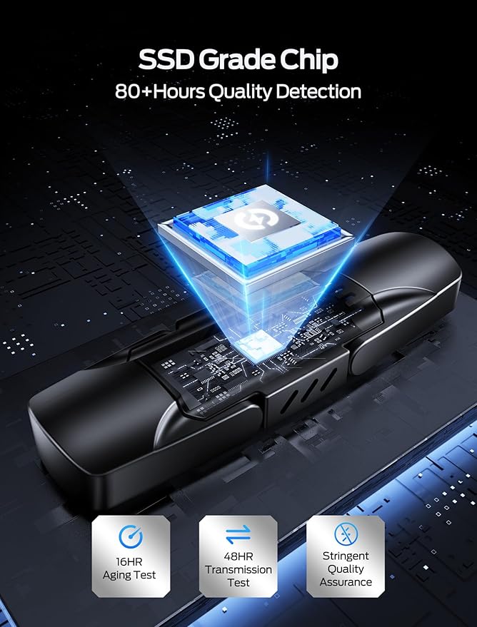 MOVE SPEED 256GB Solid State Drives, 570MB/s Read Speed External SSD with Dual Port Type C + USB 3.2 Portable SSD for iPhone 17/16/15 Series, Android, Mac, Windows