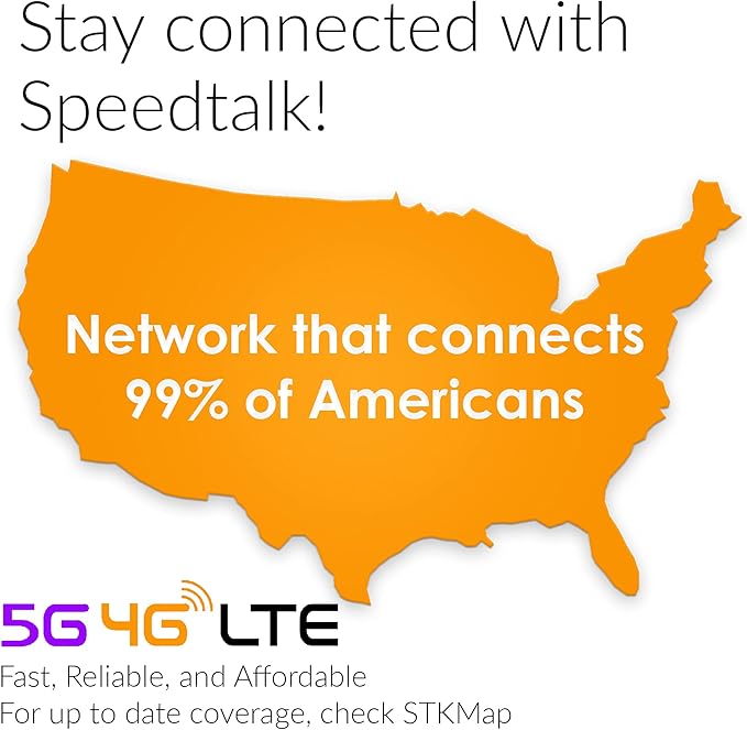 SpeedTalk Mobile $5 Prepaid Wireless Pay Go Plan for Smartphones & Cellphones | 5G 4G LTE | 100 Talk, 100 Text, 100 MB Data |Triple Cut (Mini,Micro,Nano) Sim Card | No Contract | 30-Day Service