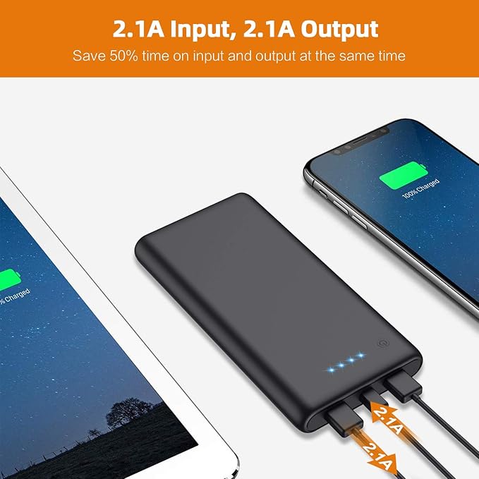 Portable Charger Power Bank 25800mAh Huge Capacity External Battery Pack,Dual Output High Speed Charging Power bank with 4 LED Indicator Compatible With iPhone 17/16/15/14/13,Samsung Android Phone etc