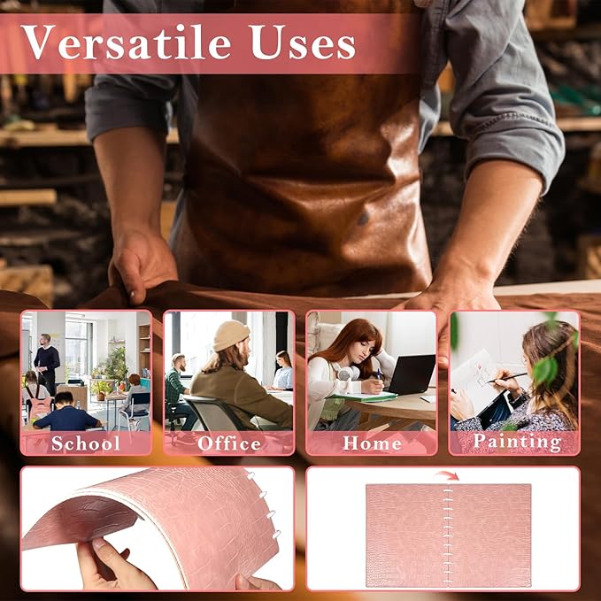 Pu Leather 8.5x11 In Discbound Notebook Cover And Disc Set Discbound Planner Cover With 11 Pcs Expansion Discs Letter Size Disc Bound Notebook Accessories For Office(Pink;No Inner Paper)