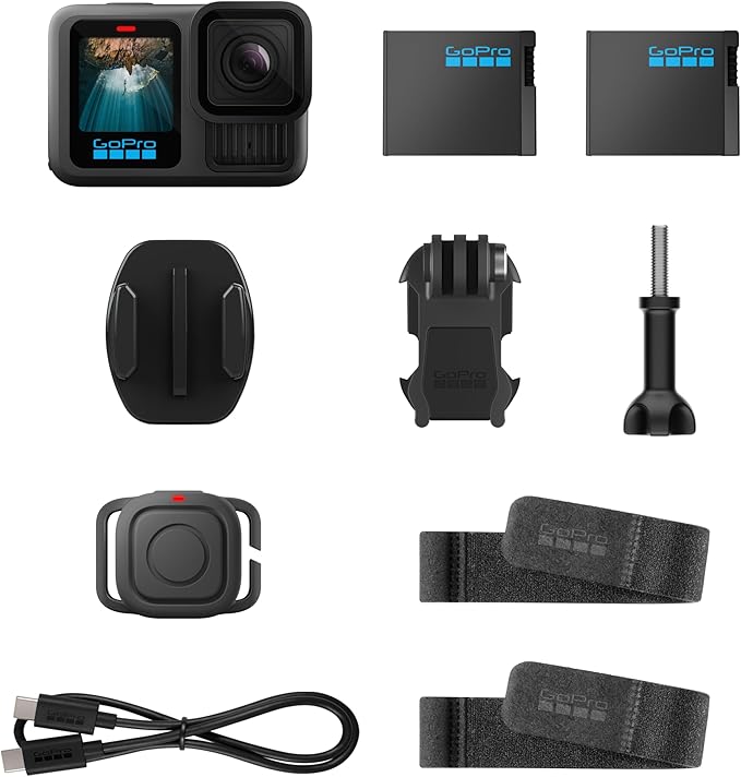 GoPro HERO13 Black Action Bundle - Includes 2 Enduro Batteries and Waterproof Shutter Remote