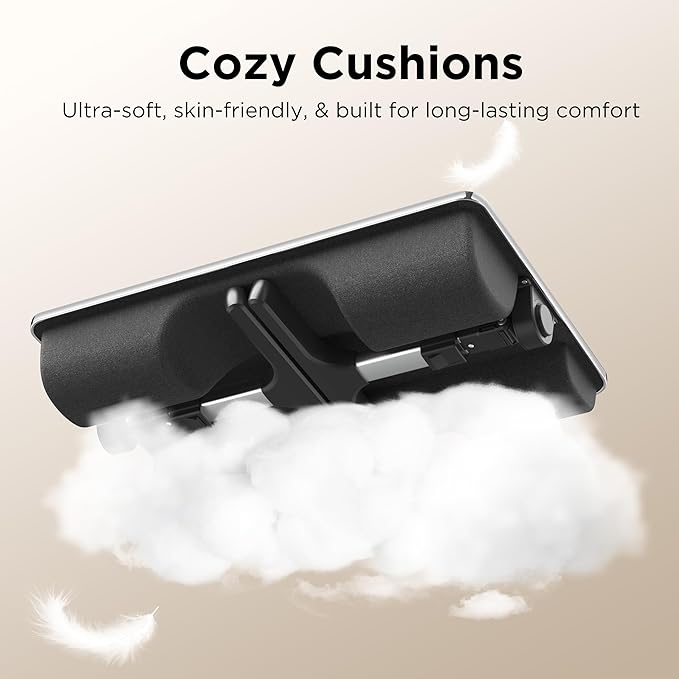 FoldWise 2-in-1 Lap & Bed Desk with Soft Cushions - Adjustable Height & Angle, Foldable Laptop Stand for Bed & Couch - Wrist Rest, iPad Holder, Stopper & Non-Slip Leather - Bed Table for Adults & Kids