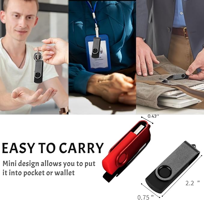 Bulk Flash Drives 4GB USB 20 Pack FEWINA USB2.0 USB Drives Pack Thumb Drive Bulk Swivel Memory Stick PenDrive for Storage and Backup Multiple Color 20PCS 4GB