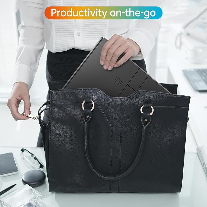 14 Inch Portable Monitor FHD1200P Ultra-Slim for Laptop Monitor, USB-C&HDMI Plug&Play,100% SRGB,Dual Speakers Extender Display. Built-in Stand,for Laptop,PC Phone Xbox PS4/5