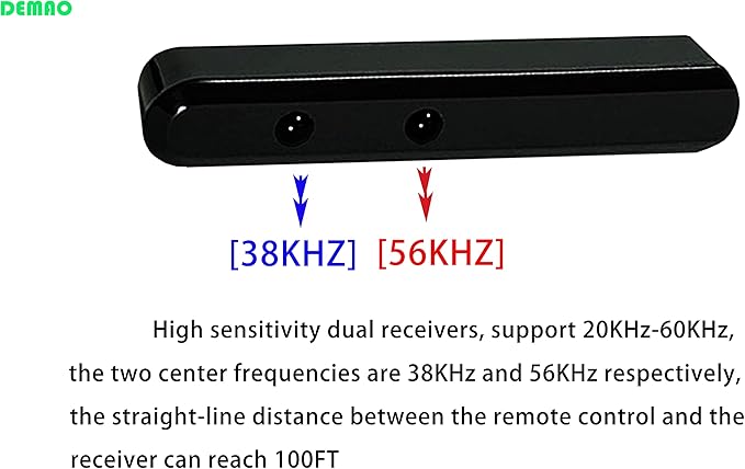 DEMAO ir Repeater Kit ，ir Extender ，Infrared Repeater System Kit Remote Controls Home Theater Out of Sight .Control 1 DMIR0106TA Ir Repearter Kit