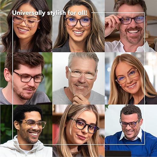 Readerest 3.5 Blue Light Reading Glasses - Lightweight Computer Glasses - Eye Strain, UV Glare Protection (Black)