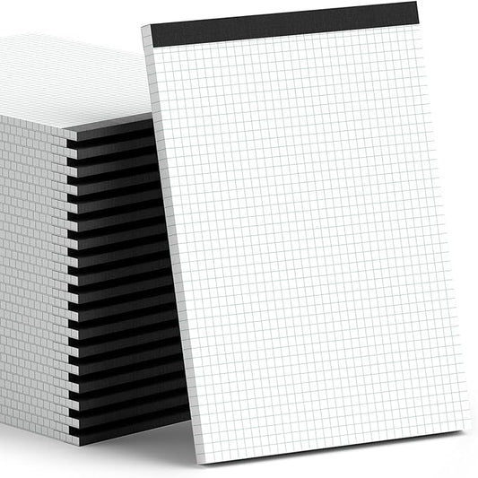 Graph Paper Notebook 8.5 x 11, 36 Pack Grid Paper Notebook, 8-1/2" x 11" Graph Paper Pad, 4" x 4" Graph Ruled Drafting Paper, White 70 GSM Quad Ruled Blueprint Paper, 30 Sheets Note Pads