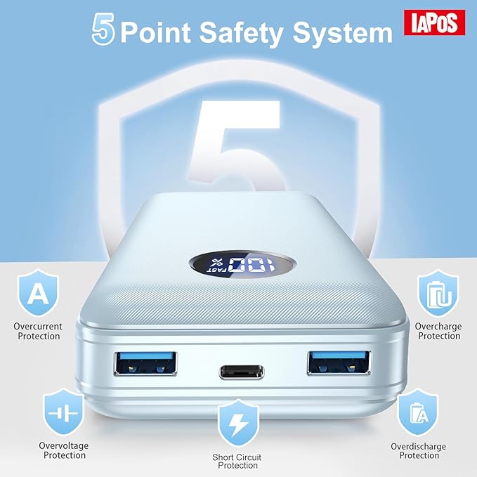 Portable Charger 40000mah Power Bank, USB-C (22.5W) Fast Charging Battery Pack Portable Phone Charger for iPhone 16 Pro/16/15/14/13 Series, Android Samsung Galaxy, Battery Bank for Travel Camping