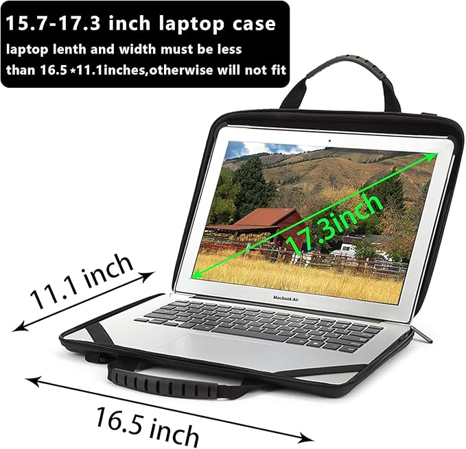 BUG 17.3 Inch Laptop Case Hard Shell, Protective Laptop Carrying Case with Stand for Heat Dissipation