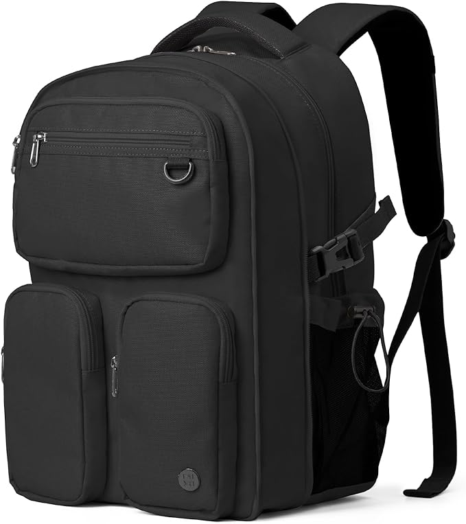 mixi Large Capacity Travel Laptop Backpack, Lightweight Durable College Bookbag Men Woman 15.6" Computer Bag, Water Resistant Outdoor Hiking Backpacks With Multifunction Pockets, 17 Inch Expandable