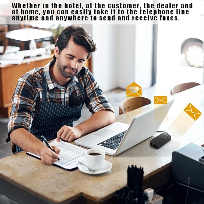 AGPtek External USB 2.0 3 in 1 Data Voice Dial Up Modem 56K V.92 V.90 CX93010 WIN7 Receive Send Fax on Computer with RJ11 Cable