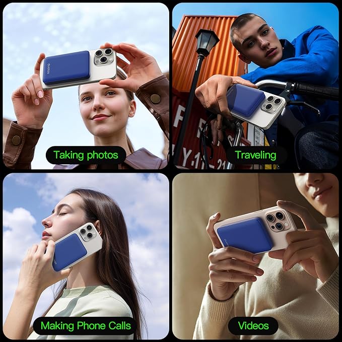 2025 Magnetic 15W Power Bank for iPhone,5000mAh Magsafe Battery Pack with 20w Fast Charging,Slim Magsafe Power Bank in&Out,with LED Display,Wireless Portable Charger for iPhone 16/15/14/13/12 Series