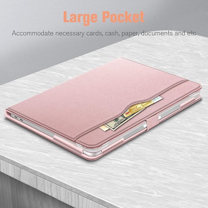 Fintie Sleeve Case Cover for MacBook Air 13.6 A3240 A3113 A2681 M4 M3 M2, Air 13 A2337 (M1) / A2179 / A1932, MacBook Pro 13 A2338 (M2 M1) / A2251 / A2289 / A2159 / A1989 / A1706 / A1708, Rose Gold
