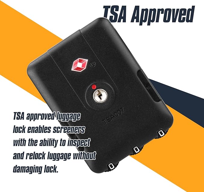 Zoofen 2 Pack Luggage Lock TSA007 Security Lock Suitcase Lock TSA Compatible Travel Luggage Locks(Model C)