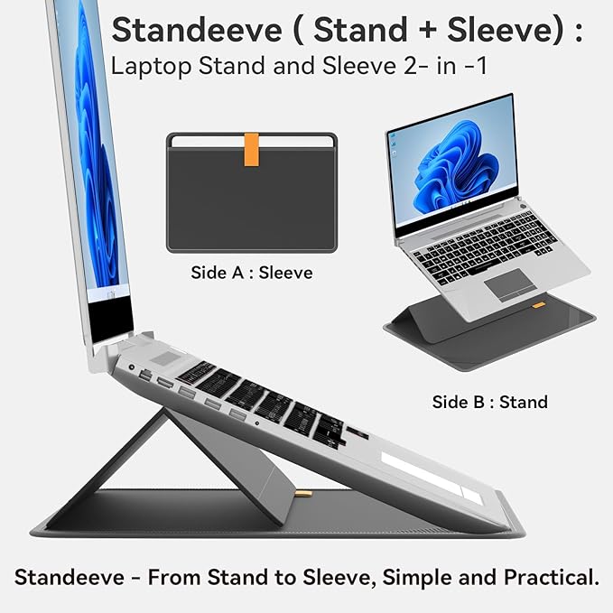 Smatree MobileBase Laptop Shoulder Case with Stand for 15-16 inch Lenovo ThinkPad Z16/E16/P1/L15/X9 15 Aura Edition Copilot+PC, for 15.6 inch Lenovo IdeaPad 5i/5/3i/1/1i/Slim 3/Slim 3i Case (A485S)