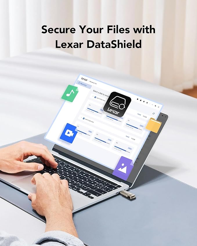 Lexar D40E 128GB Dual USB 3.2 Gen 1 Type-C Jump Drive, USB-C Flash Metal Housing Swivel Design Thumb Drive