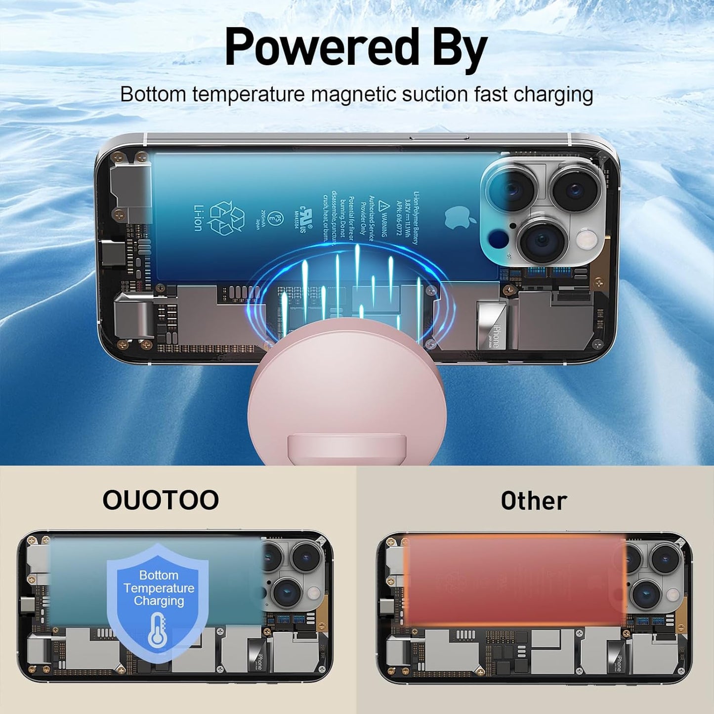 2025 3 in 1 Charging Station Compatible with Magsafe Charger Wireless Charger Stand for iPhone16 15 14 13 12 Series Wireless Charging Station for AirPods Wireless Charging Stand for iWatch Series