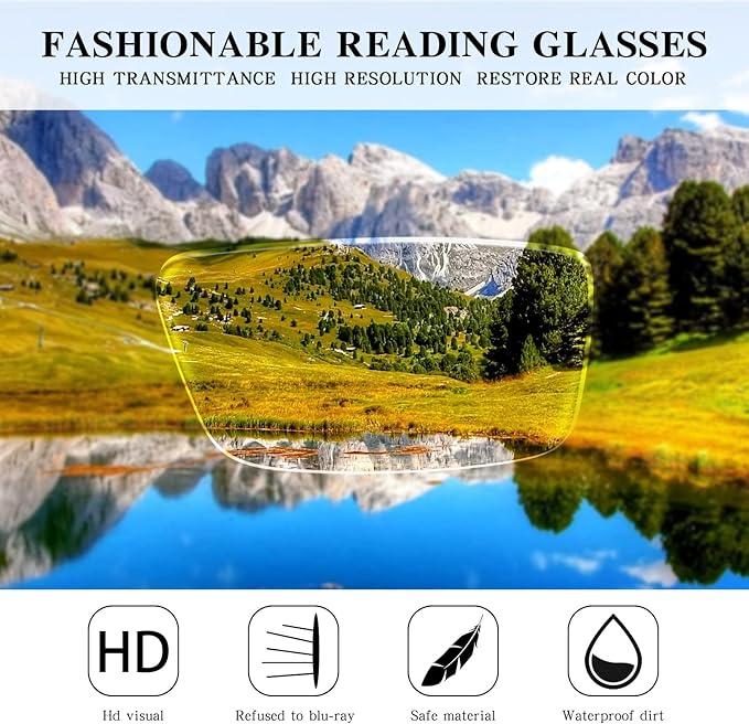 VIDEBLA 5 Pack Computer Reading Glasses Men and Women Anti Eyestrain Blue Light Blocking Glasses for Reading (5 Blue, 2.50)