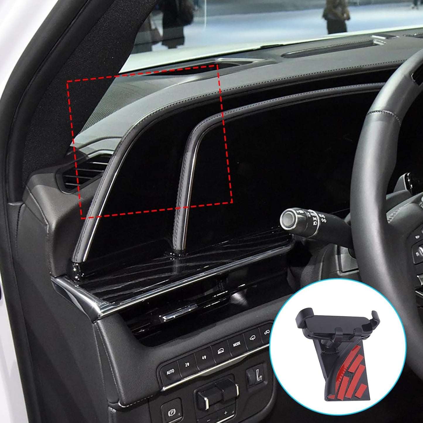 Car Phone Holder Compatible with Cadillac Escalade 2021 2022 2023 2024,Center Console Navigation Screen Dashboard Clip Cell Phone Cradles Car Phone Mount Accessories (B Style)