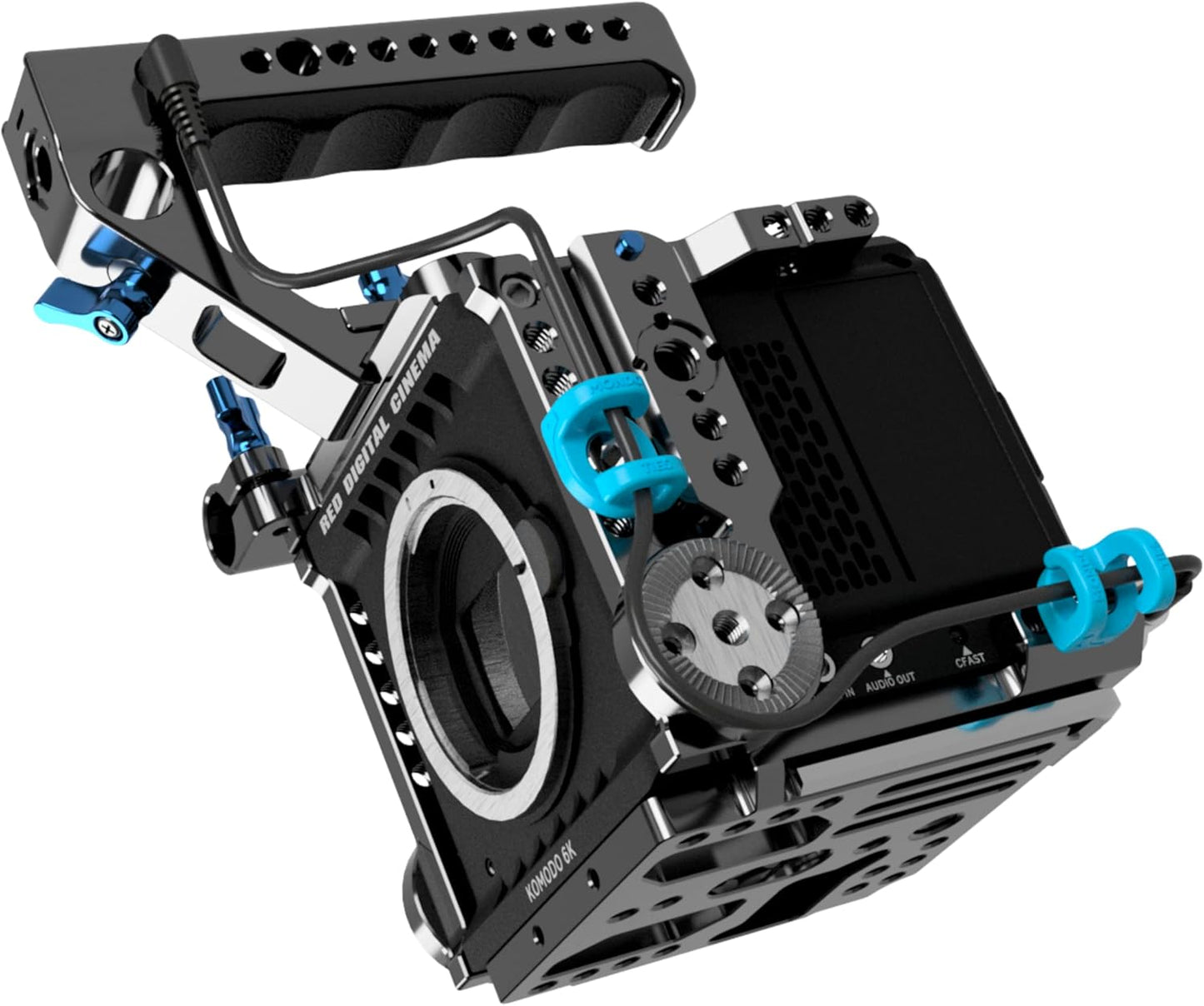 KONDOR BLUE x Armando Ferreira | MondoTies Cable Management Clips for Cameras | Cable organization, 1/4"-20 Mounted, Holds 2-3 cables, & Supports up to 20lbs of force (5-Pack) | Blue