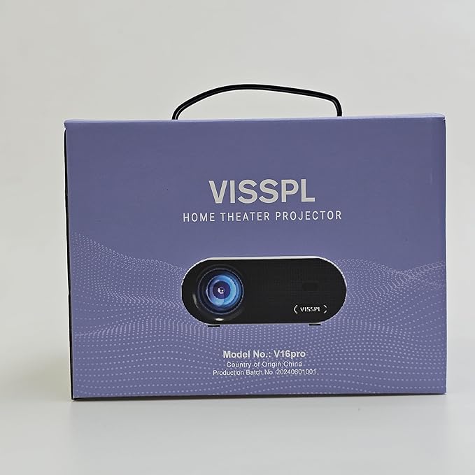 Mini Projector with WiFi and Bluetooth, VISSPL Full HD 1080P Projector, Portable Outdoor Projector with Tripod, Home Theater Movie Phone Projector Compatible with Android/iOS/Windows/TV Stick/HDMI/USB