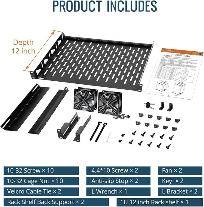 Tecmojo 6U Wall Mount Rack Cabinet, Heavy-Duty 176 Lbs High Load Capacity, 19” Enclosed Server Network Rack with Mesh Door, 23.6” Deep – Elite Collection