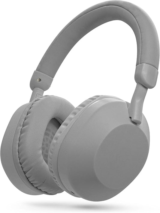 Gabba Goods Aura Premium Wireless Over-Ear Headphones, Built-in Mic, SD Card, High-Res Audio, 6H Playtime, for Travel, Home, Work TV,PC,Gaming,Cellphone (Grey)